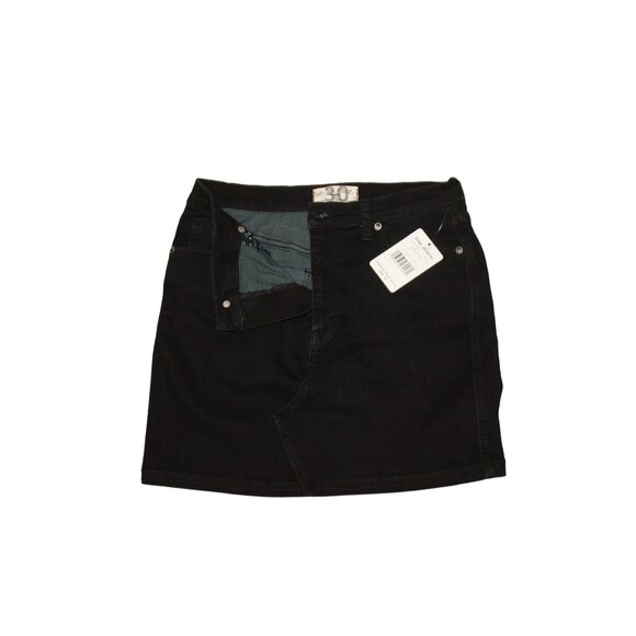 NWT Free People Womens "Worn Black" Denim Mini Skirt MSRP $68  Size 30 NEW - Picture 10 of 15